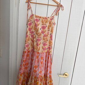 Pink Chicken Marilyn Dress in Gilded Floral Mix